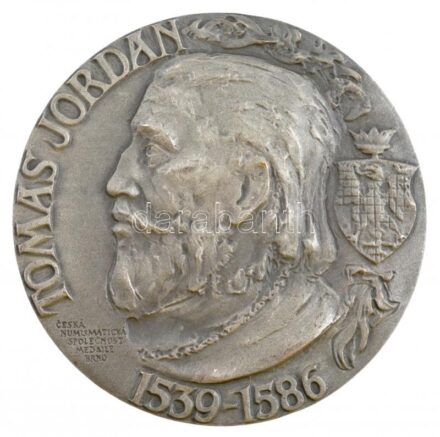 Csehország DN 'Tomas Jordan (Jordán Tamás) 1539-1586 / Az első tartományi orvos Moráviában' kétoldalas ezüstözött bronz emlékérem. Szign.:Z.R. (60mm) T:2 Czech Republic ND 'Tomas Jordan 1539-1586 / The first provincial doctor in