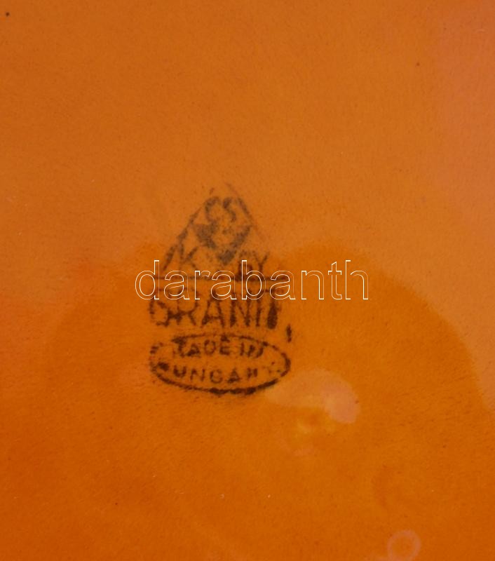 Gránit 'Nemzetközi Nőnap Márc. 8.' fali dísztányér. Mázas kerámia, jelzett, hibátlan, d: 24 cm - Image 2