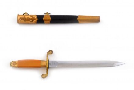Orosz tengerész tőr, jelzett, 1981, h: 34,5cm