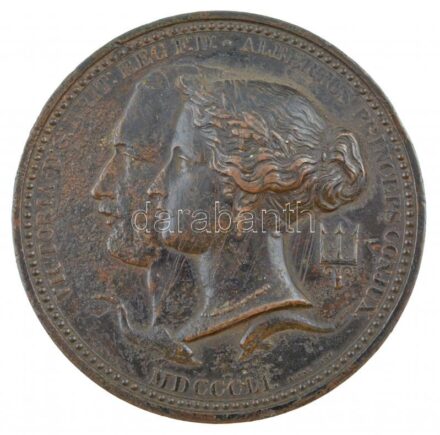 Nagy-Britannia 1851. 'Viktória és Albert - Kiállítási díjérem' bronz emlékérem peremen 'PRIZE MEDAL OF THE EXHIBITION - MALATINZKY CLASS XX' beütéssel. Szign.: W. & L.C. Wyon / Royal Mint T:3 anyaghiba, karcok, ph. Great Britain