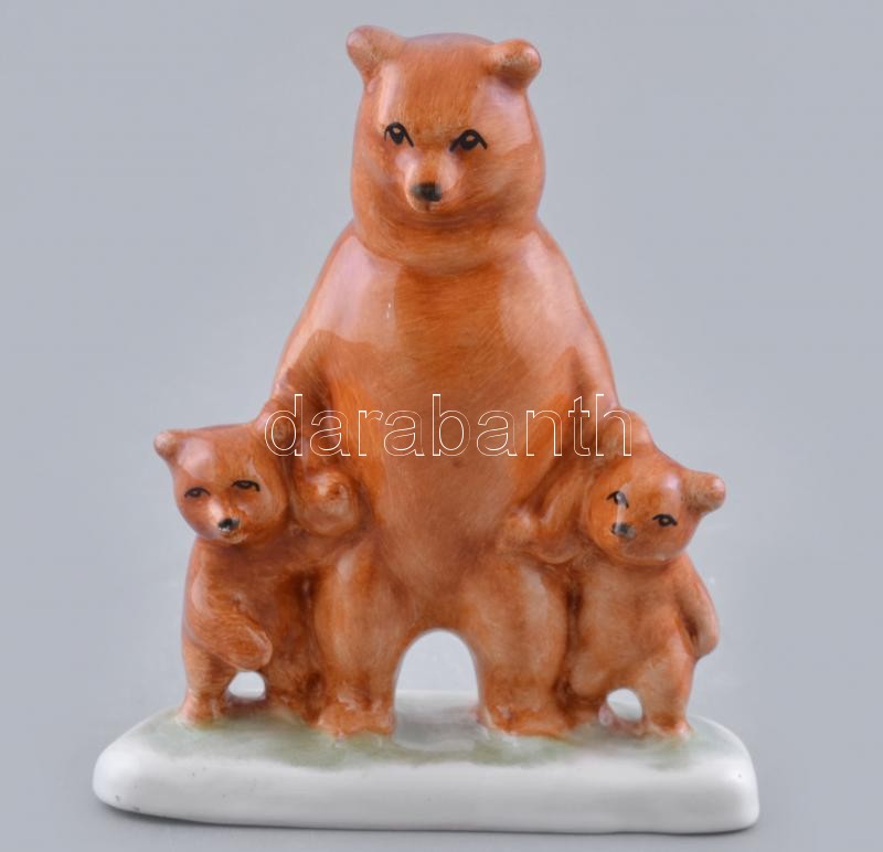 Bodrogkeresztúri macik, kerámia, jelzés nélkül, hibátlan, m: 17,5 cm