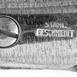 Német gyártmányú acél szabóolló, jelzett, h: 25,5 cm - Image 2