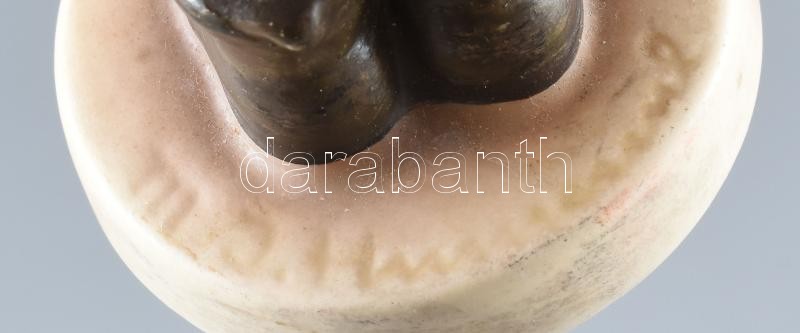 Hummel/Goebel kisfiú kosárral, kézzel festett fajansz, jelzett, hibátlan, m: 13,5cm - Image 4