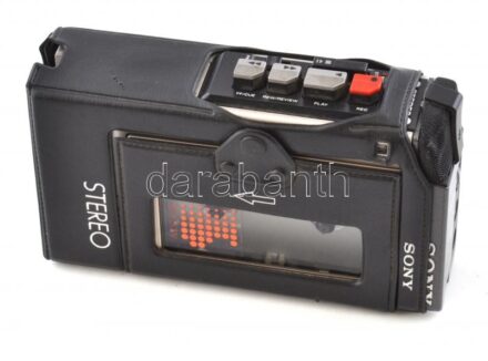 Retro Sony walkman, sétálómagnó bőr tokkal. 17 cm