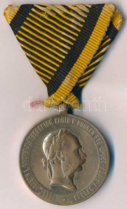 1873. 'Hadiérem' bronz katonai érdemérem eredeti mellszalaggal T:3 Hungary 1873. 'Military Medal' bronze medal with orignal ribbon C:F NMK 231.