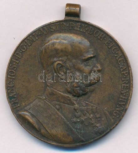 1898. 'Jubileumi Emlékérem a Fegyveres Erő Számára / Signum memoriae (AVSTR)' bronz kitüntetés mellszalag nélkül T:2 patina Hungary 1898. 'Commemorative Jubilee Medal for the Armed Forces' bronze decoration without ribbon C:XF