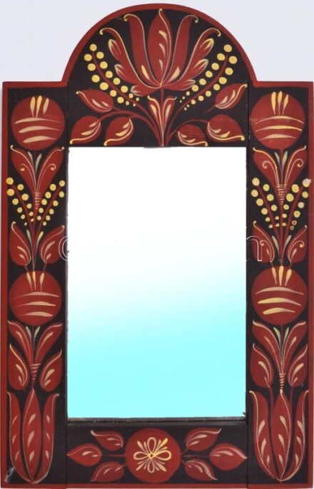 Kézzel festett nép tükör, 34x22 cm