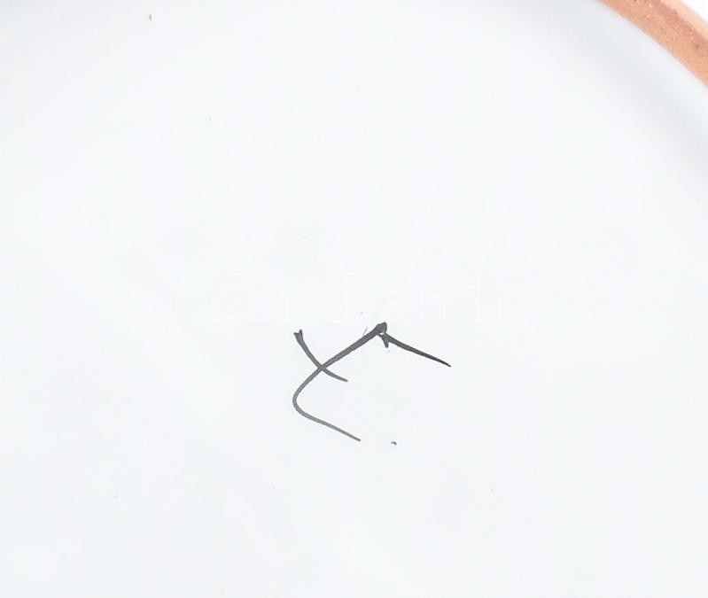 Habán jellegű tányér, jelzett, hibátlan, d: 26 cm - Image 2