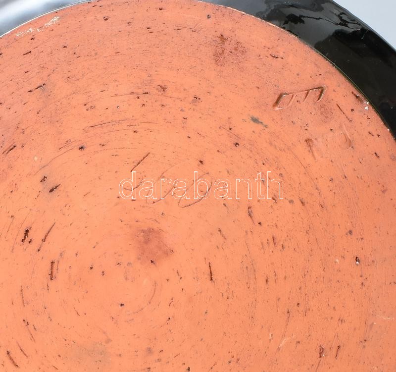 Népi tányér, jelzett, hibátlan, d: 26 cm - Image 2
