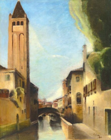 Csánky Dénes (1885-1972): Velencei részlet (Rio S. Barnaba),  1929