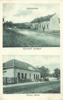 Cinkota. Cinkota. Kerepesi országút és evang. iskola.