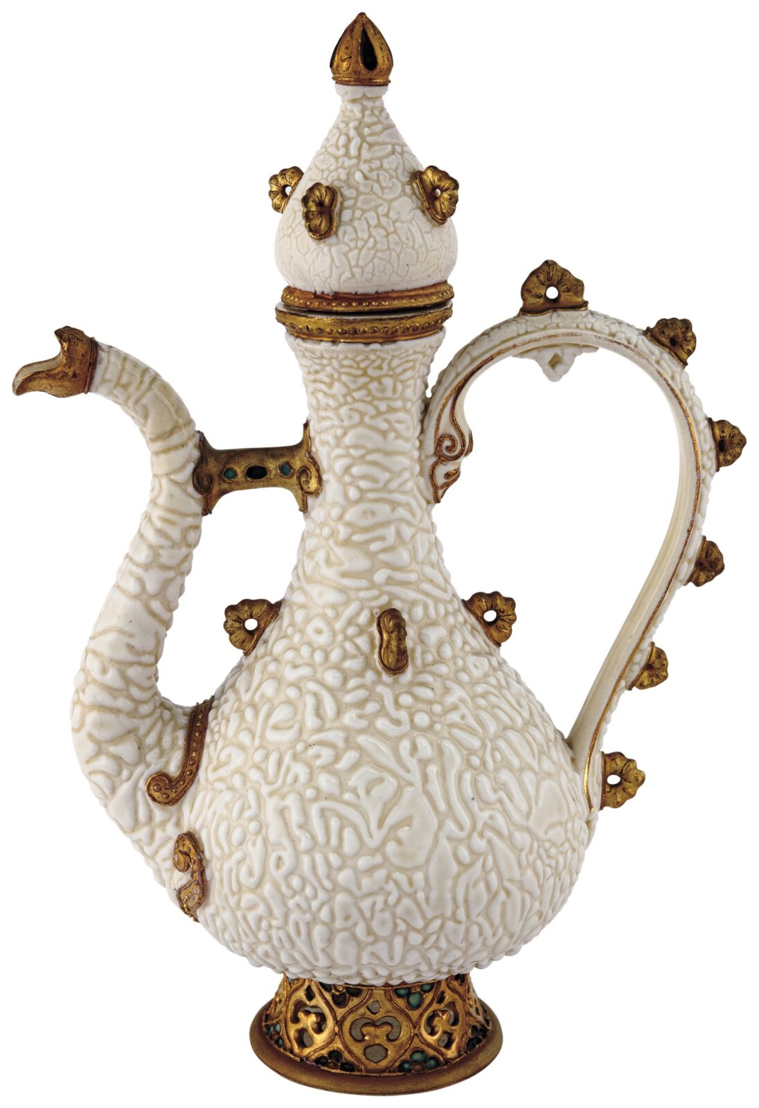 ZSOLNAY Tiger-mázas arab kanna, 1885