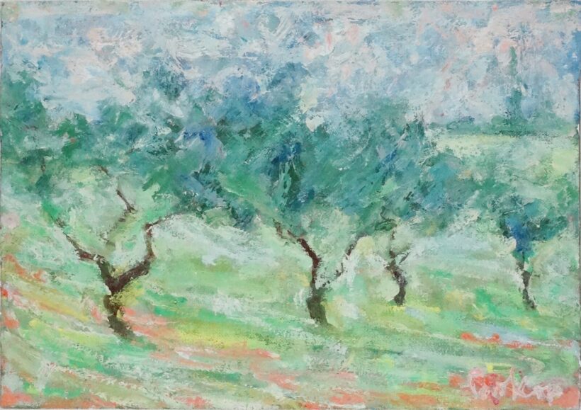 Prokop Péter (1919 - 2003): Olajfák Róma 1978.