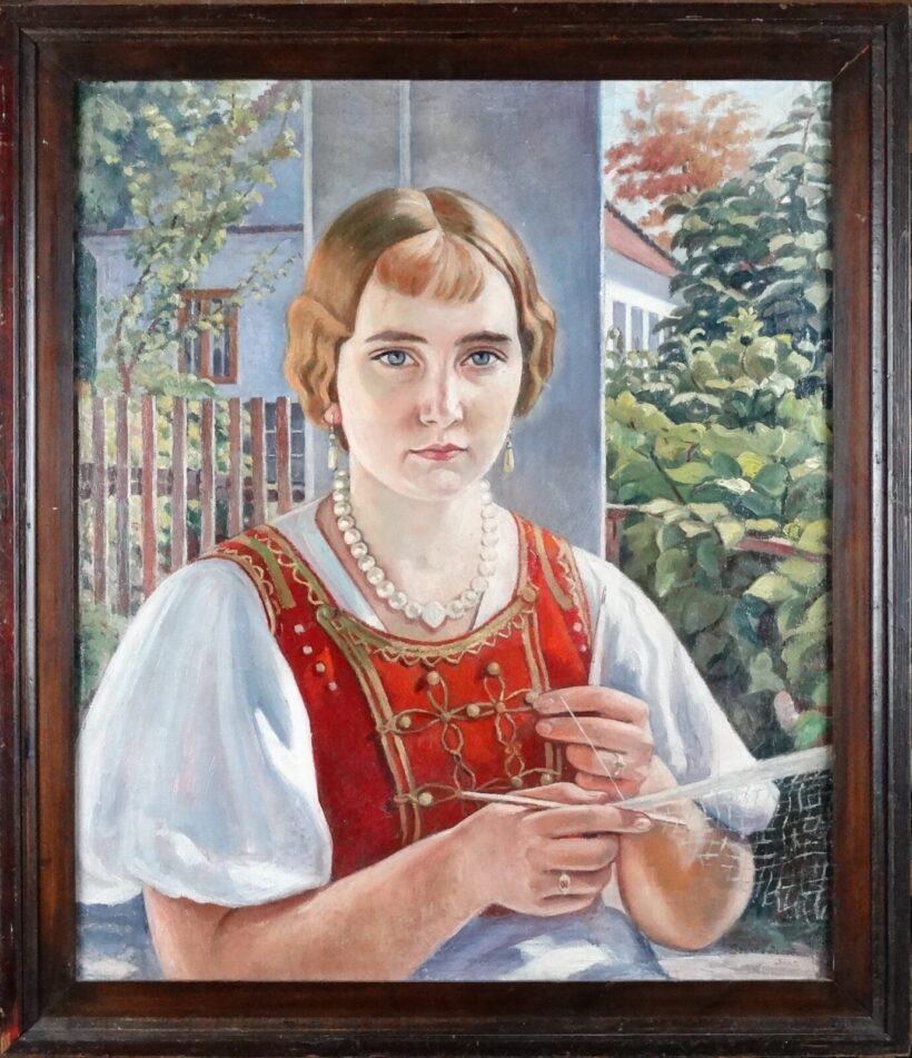 Szende Dezső (1887: Női arckép- Solt - Image 2