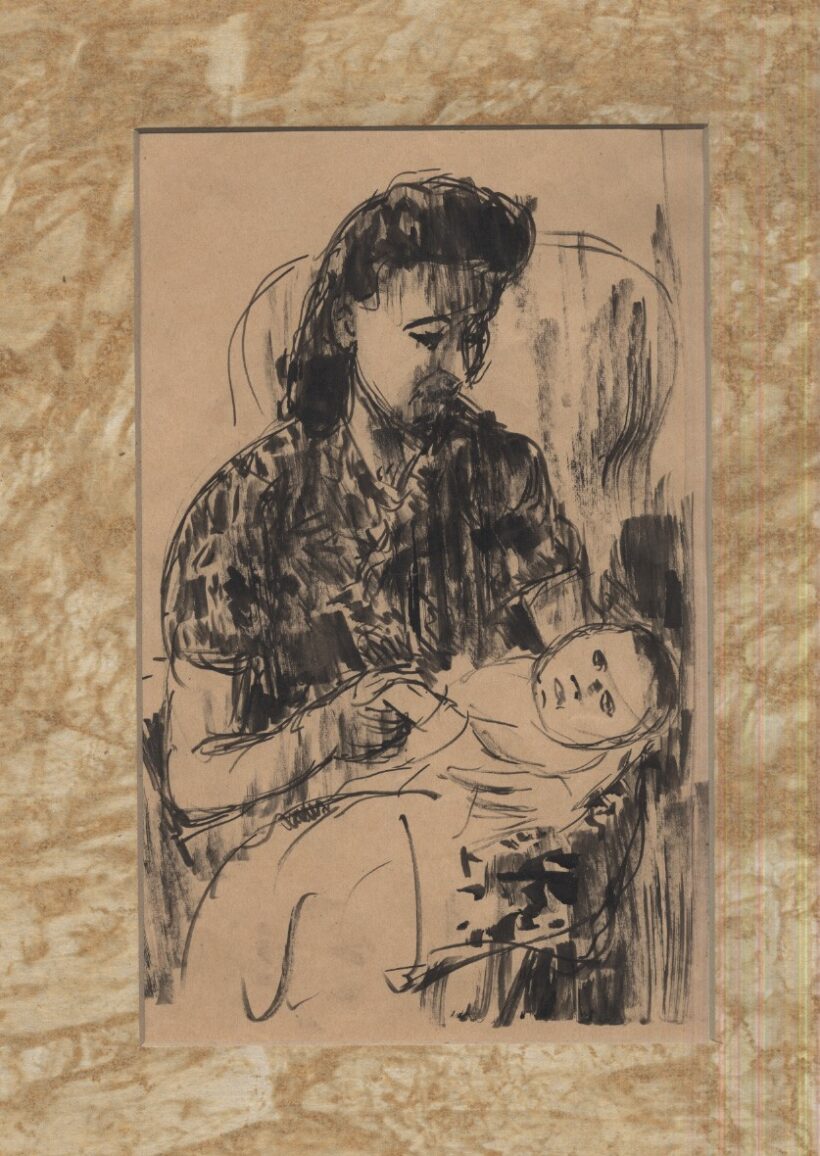 Kutassy Imre (1897-1984) Kutassy Imre (1897-1984): Anya gyermekével.1945. J.n.