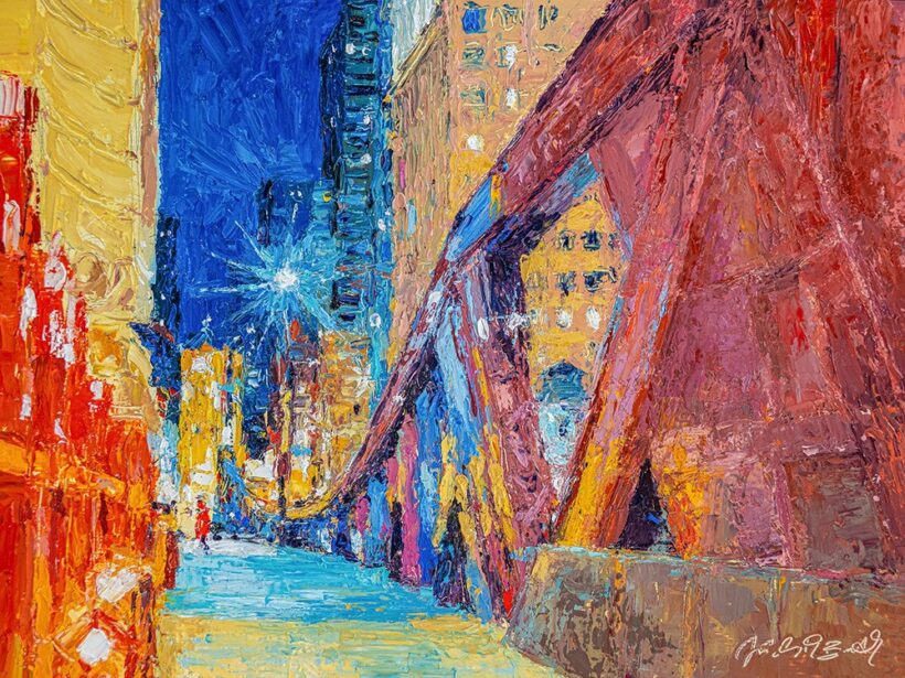 Judith Barath (1950): La salle- bridge in Chicago