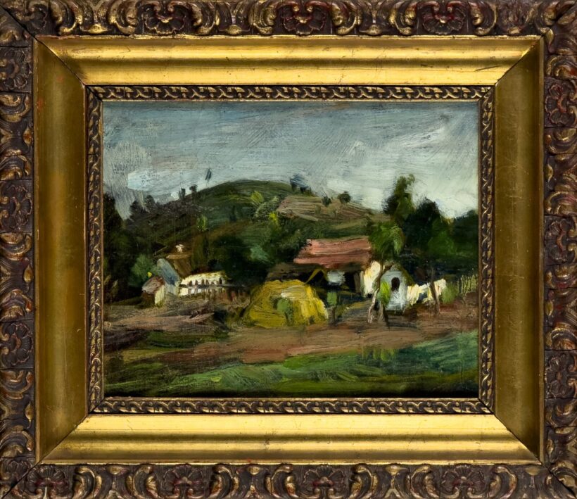 P. Bak János (1913 - 1981): Falusi részlet - Image 2