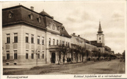 Balassagyarmat, Rákóczi fejedelem út, városháza, takarékpénztár