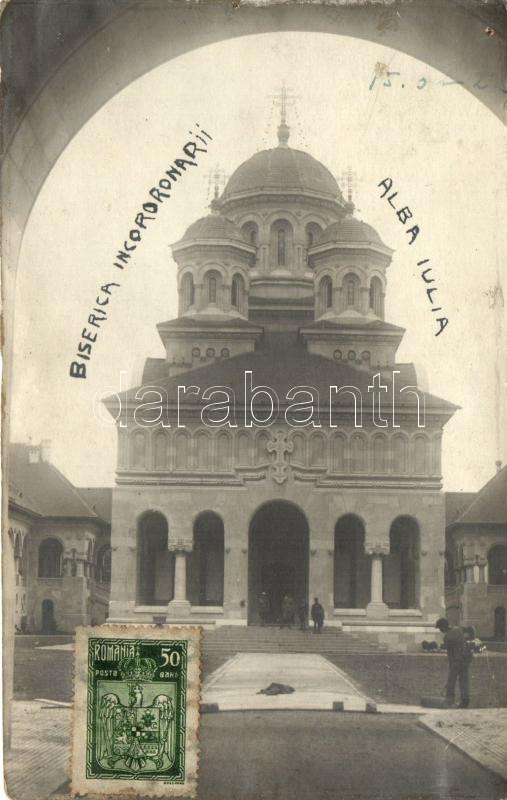 Gyulafehérvár, Koronázó templom / church (ragasztónyom / gluemark)