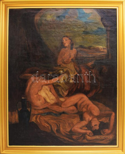 Vydai Brenner Nándor (1903-?): Női aktok. Olaj, vászon. Jelezve jobbra lent. Hátoldalán M. kir. Bocskay István 11. Hajdú Ezred Tiszti Étkezdéjének 1930-40 körüli címkéjével. Restaurált. Dekoratív fakeretben. 90x70 cm. KIZÁRÓLAG SZEMÉLYES ÁTVÉTEL, NEM POSTÁZZUK / oil on canvas, signed, restored, framed. ONLY PERSONAL COLLECTION IN OUR