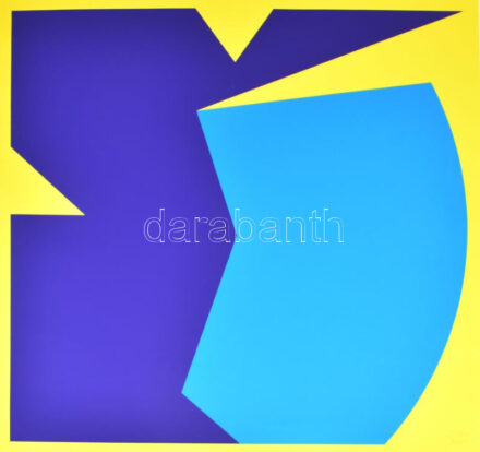 Georg Karl Pfahler (1926-2002): Geometrikus kompozíció (cím nélkül). Szitanyomat, papír, jelzett, számozott (47/50), 68,5x68,5 cm. / serigraphy on paper, signed, numbered (47/50).
