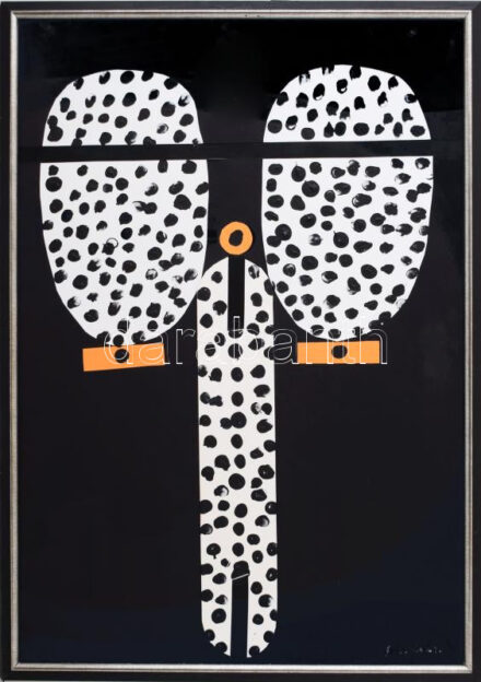 feLugossy László (1947-): Vágyálom, 2021. Vegyes technika, kollázs, papír, jelzett, üvegezett fakeretben, 70x50 cm / mixed technique and collage on paper, signed, framed