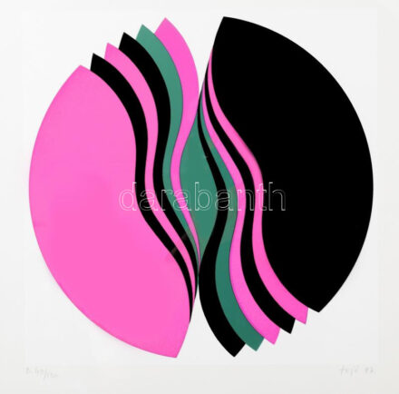 Fajó János (1937-2018): Mélység, 1987. Szitanyomat, papír, jelzett. Számozott: 49/130. 31,5x31,5 cm. Üvegezett fakeretben. / János/Jan Fajó (1937-2018): Mélység (depth), 1987. Serigraphy on paper, signed, numbered: 49/130. 31,5x31,5 cm. Framed.