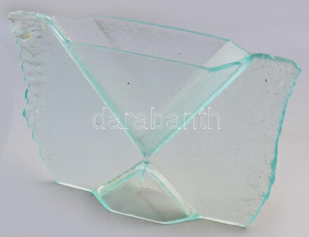 Erdei Sándor (1942-): Üvegobject. 1997, jelzett, hibátlan, 35x23 cm /// Sándor Erdei (1942?): Glass Object. 1997, marked, in perfect condition. Dimensions: 35 × 23 cm