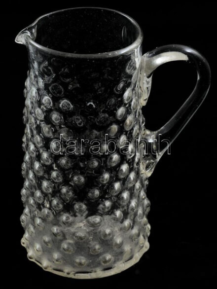 Bütykös kancsó. Parád, cca 19. sz. második fele, m: 20 cm /// Mug with Knobbed Handle. Parád, circa late 19th century. Height: 20 cm