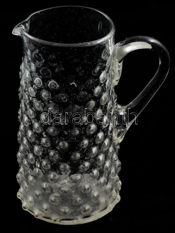 Bütykös kancsó. Parád, cca 19. sz. második fele, m: 20 cm /// Mug with Knobbed Handle. Parád, circa late 19th century. Height: 20 cm