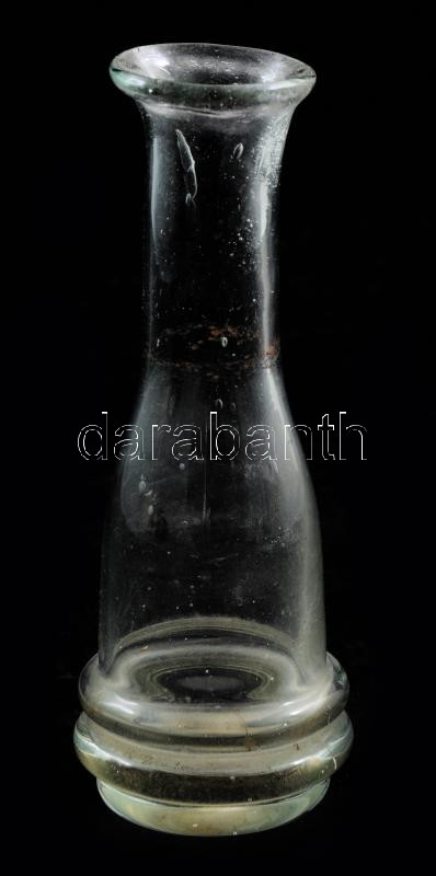Kocsmaüveg. Parád, cca 1800, m: 10 cm /// Inn glass. Parád, circa 1800, height: 10 cm