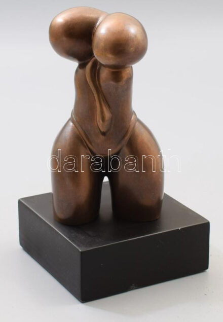 ef.Zámbó (efZámbó) István (1950-): Torzó. Bronz, jelzés nélkül, talapzattal, m: 14,5 cm