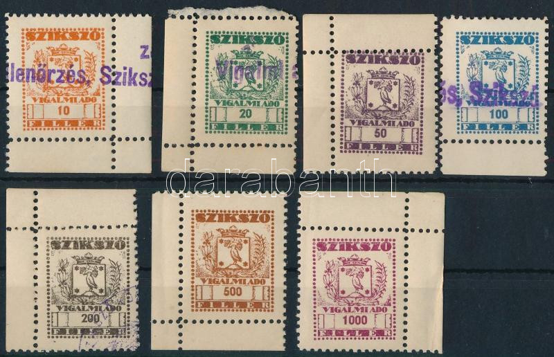 7 db Szikszó vigalmi adóbélyeg