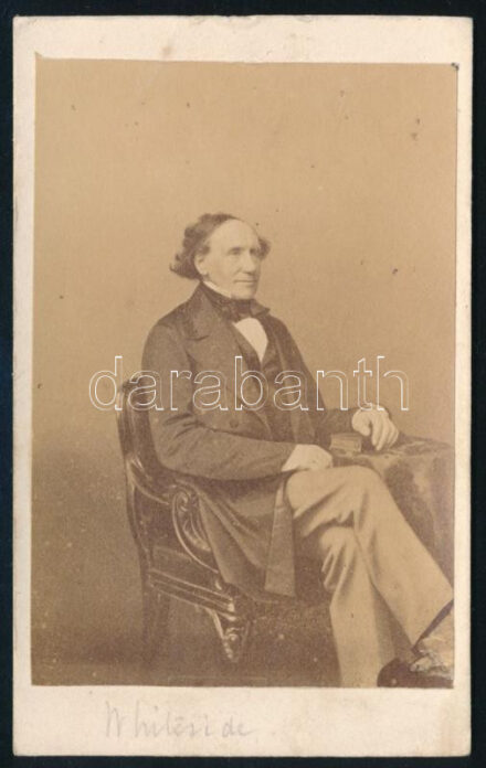cca 1860-1870 James Whiteside (1804-1876) ír politikus, bíró, 1866 és 1876 között Írország legfőbb bírája (Lord Chief Justice of Ireland), vizitkártya Mayall londoni műterméből, 10x6 cm // cca 1860-1870 James Whiteside (1804-1876) Irish politician, judge, Lord Chief Justice of Ireland (1866-1876), cdv photo from the studio of Mayall in London, 10x6