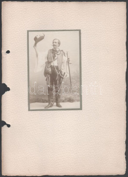 cca 1910 Szentgyörgyi István (1842-1931) színész, rendező fotója papírlapon, 15x10 cm