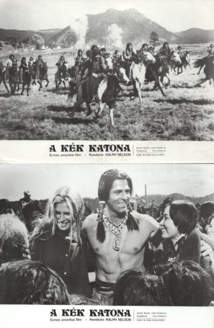 cca 1989 előtt készült, "A kék katona" című amerikai film jelenetei és szereplői, 17 db vintage produkciós filmfotó (vitrinfotó, lobbyfotó) ezüst zselatinos fotópapíron, a használatból eredő (esetleges) kisebb hibákkal, 18x24 cm