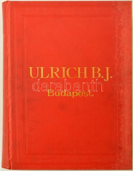 1914 Bp., Ulrich B. J. mindennemű csövek, légszesz-, víz és gőzvezetéki fölszerelések, szerszámok és műszaki cikkek raktára árjegyzéke, aranyozott piros egészvászon-kötésben, kiadói karton tokkal, jó állapotban, 1360 p. Mindenféle épületgépészeti, szaniter cikkek óriási képes katalógusa, melyből a korabeli lakásfelszerelés átfogó áttekintése