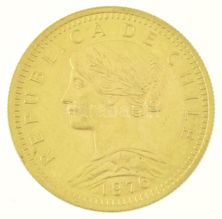 Chile 1976. 20P Au (0.900/4,07g) T:AU / Chile 1976. 20 Pesos Au (0.900/4,07g) C:AU Krause KM#188