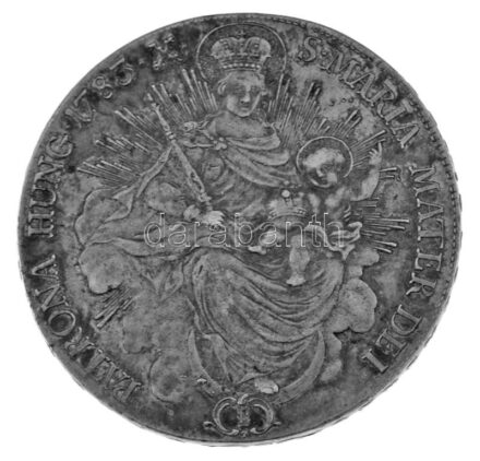 1783B Tallér Ag "II. József" (28,20g) Körmöcbánya, ~1900. körüli árcédulával T:XF patina / Hungary 1783B Thaler "Joseph II" (28,20g) Kremnitz / Kremnica, with a price tag from ~1900 C:XF patina Huszár: 1869., Unger III.: 1320., Krause KM#395