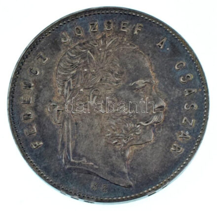 1869KB 1Ft Ag "Ferenc József / Angyalos címer" Körmöcbánya T:XF patina / Hungary 1869KB 1 Forint Ag "Franz Joseph" Kremnitz / Kremnica C:XF patina Adamo M15, Krause KM#449