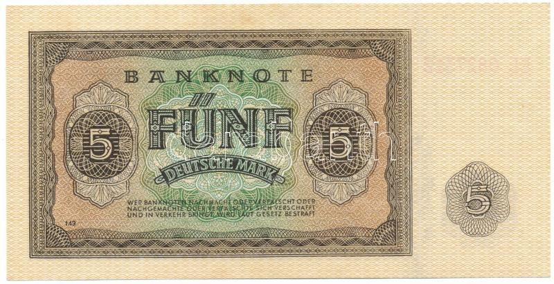 NDK 1948. 5M "EL 0827312" hét jegyű sorszámmal T:UNC / GDR 1948. 5 Mark with 7 digit serial "EL 0827312" C:UNC Krause 11.b - Image 2