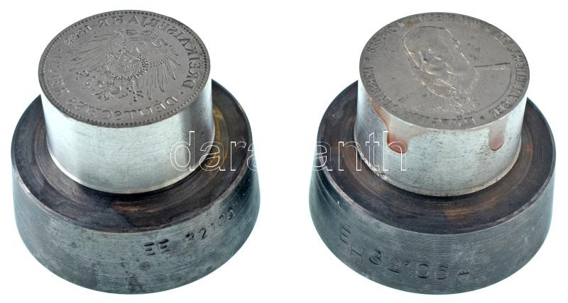 NSZK DN "Dreikaiserjahr 1888 / I. Vilmos" emlékérem előlapi és hátlapi verőtő pár! (32mm) / FRG ND "Dreikaiserjahr 1888 / Wilhelm I" commemorative medallion's obverse and reverse pair of dies! (32mm) - Image 2