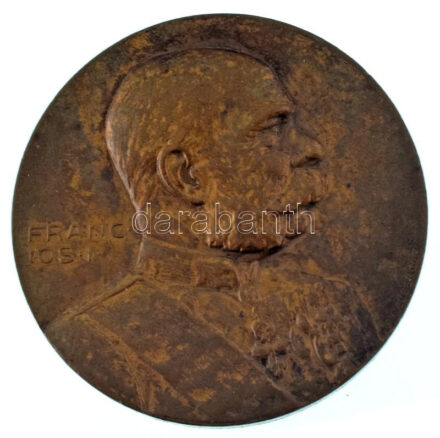 Osztrák-Magyar Monarchia 1914. "Ferenc József" kétoldalas aranyozott bronz emlékérem. Szign.: Rudolf Neuberger / Arnold Hartig (50mm) T:XF patina, kopott aranyozás = Austro-Hungarian Monarchy 1914. "Franz Joseph" two-sided gilt bronze commemorative medallion. Sign.: Rudolf Neuberger / Arnold Hartig (50mm) C:XF patina, worn