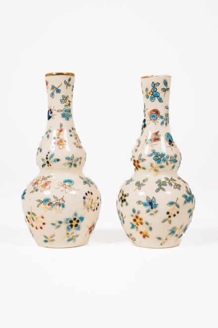 Fischer - Virágfüzéres miniatűr vázapár