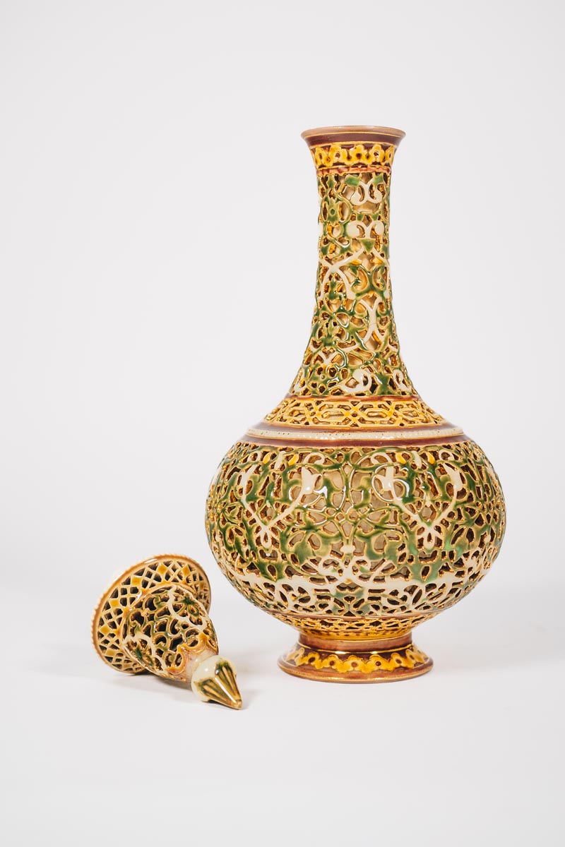 Zsolnay - Díszváza csúcsdísszel II. - Image 3