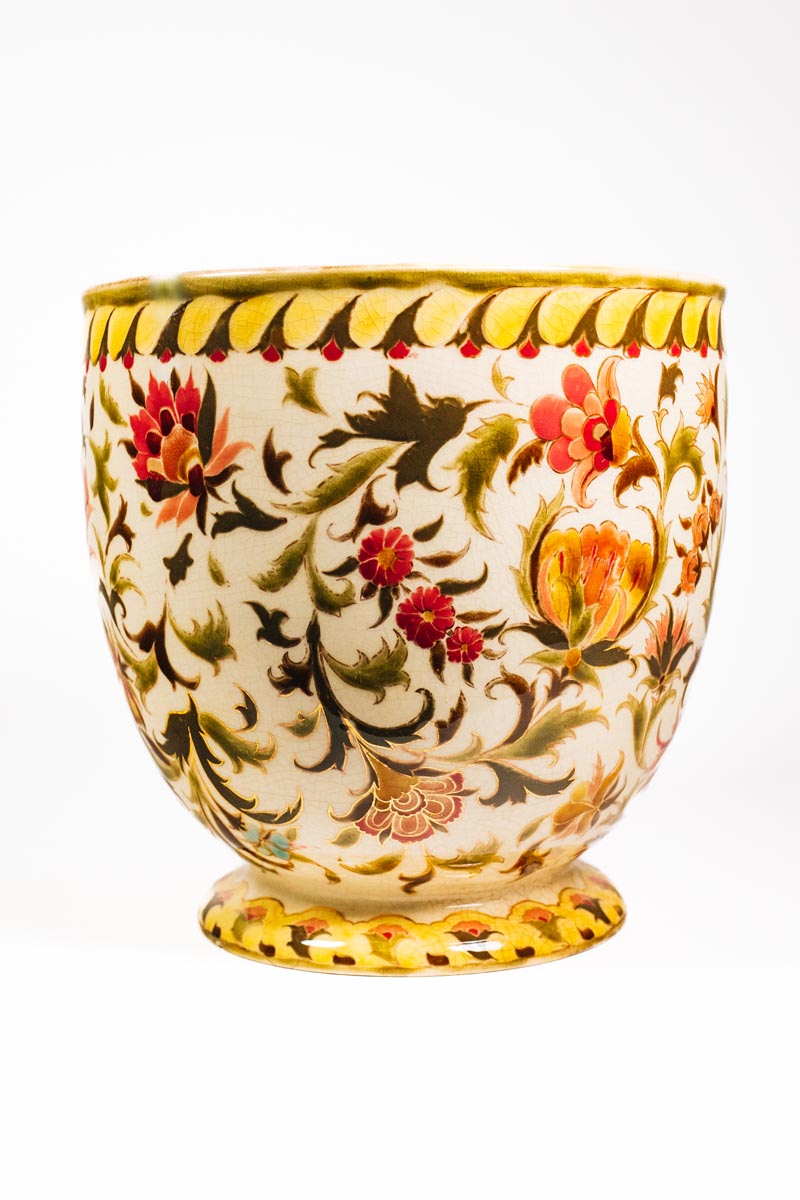 Zsolnay - Aranyozott kaspó