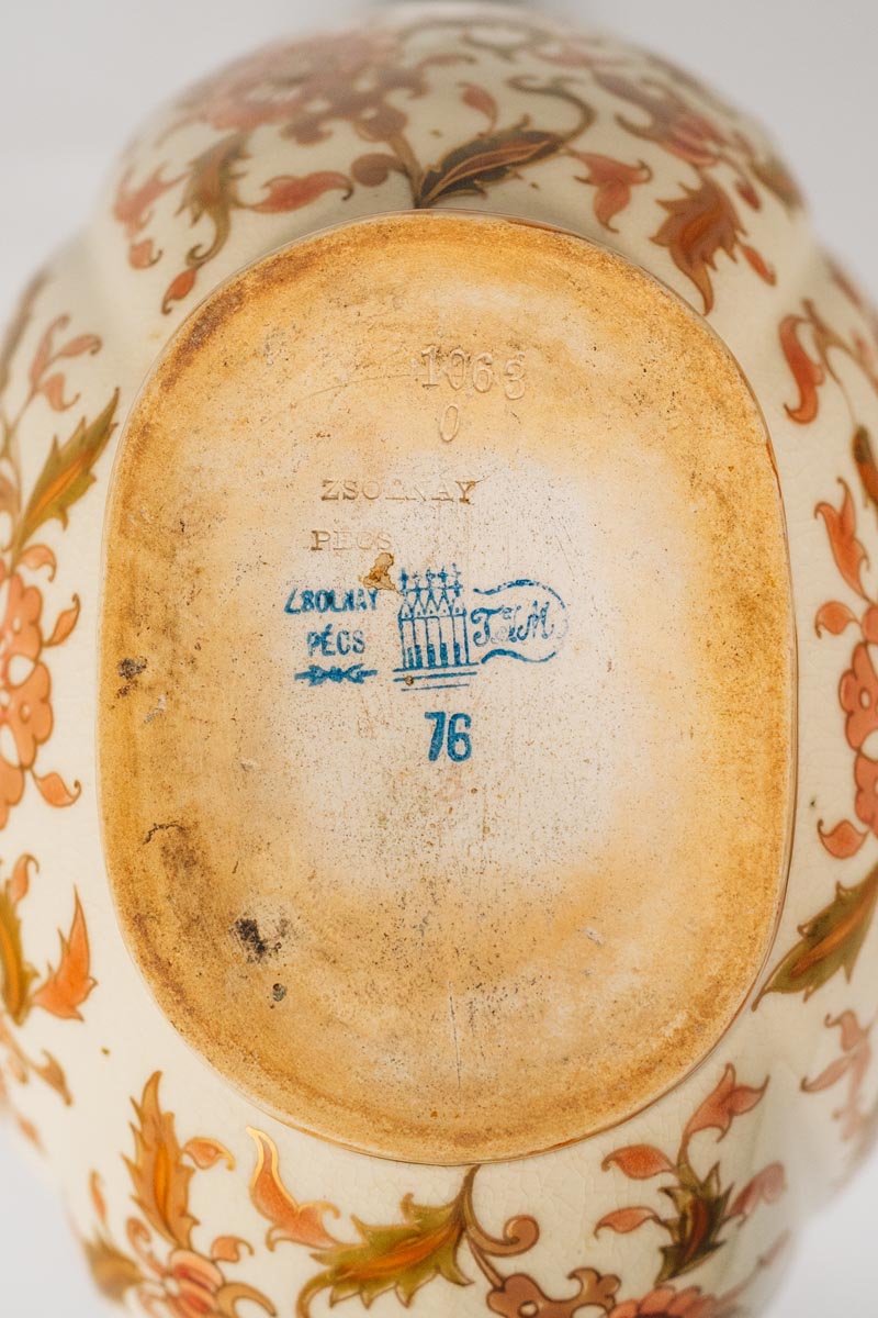 Zsolnay - Áttört peremű kaspó - Image 2