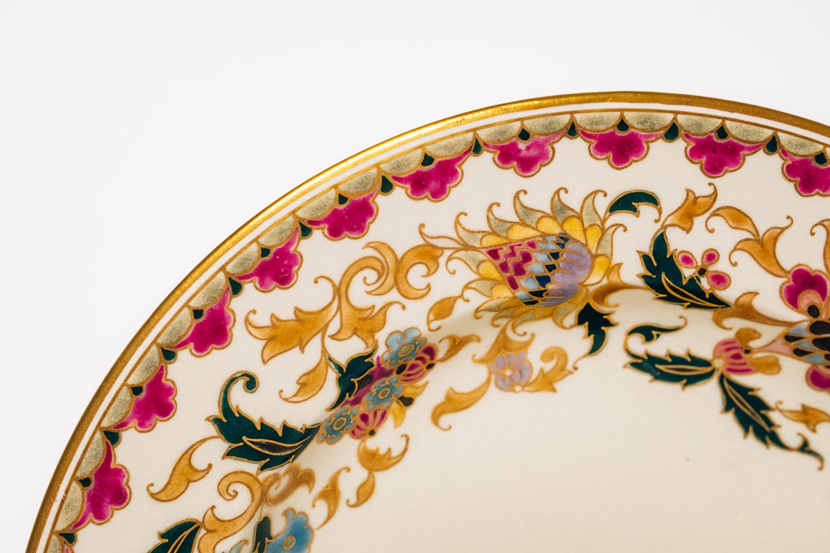 Zsolnay - Aranyozott dísztányér - Image 3