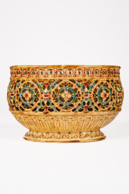 Zsolnay - Áttört falú kaspó