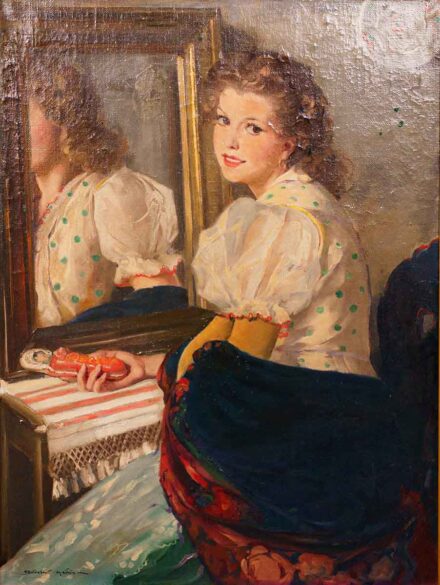 Szánthó Mária (1897-1998): Lány a tükör előtt